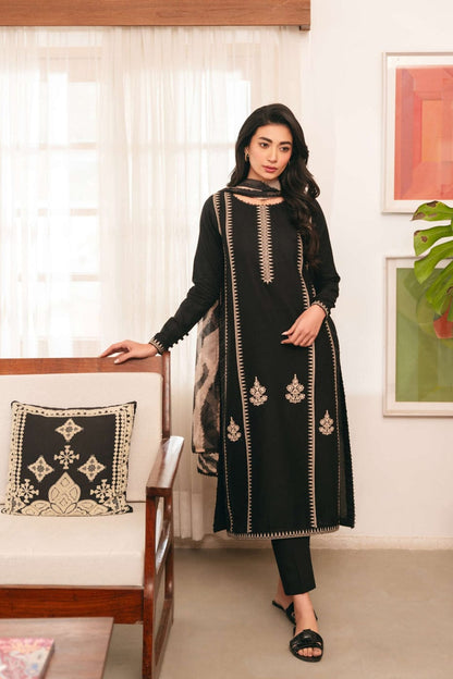 DFW-1144 Mahmair Embroidery 3PC Dhanak Suit
