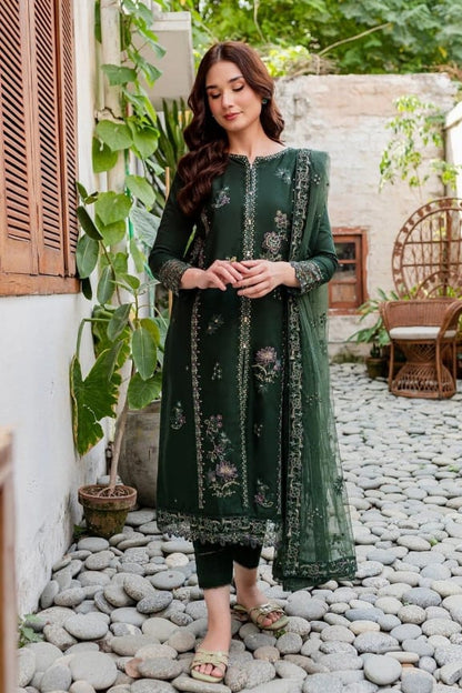 DFW-1156 Bareeze Heavy Embroidery 3PC Dhanak Suit