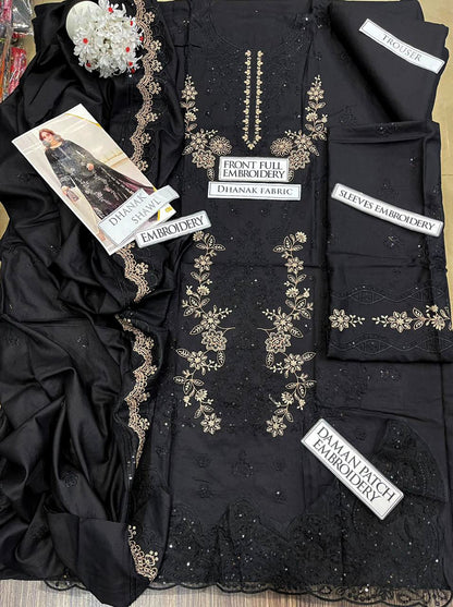 DFW-1206 Maria B Embroidery 3PC Dhanak Suit