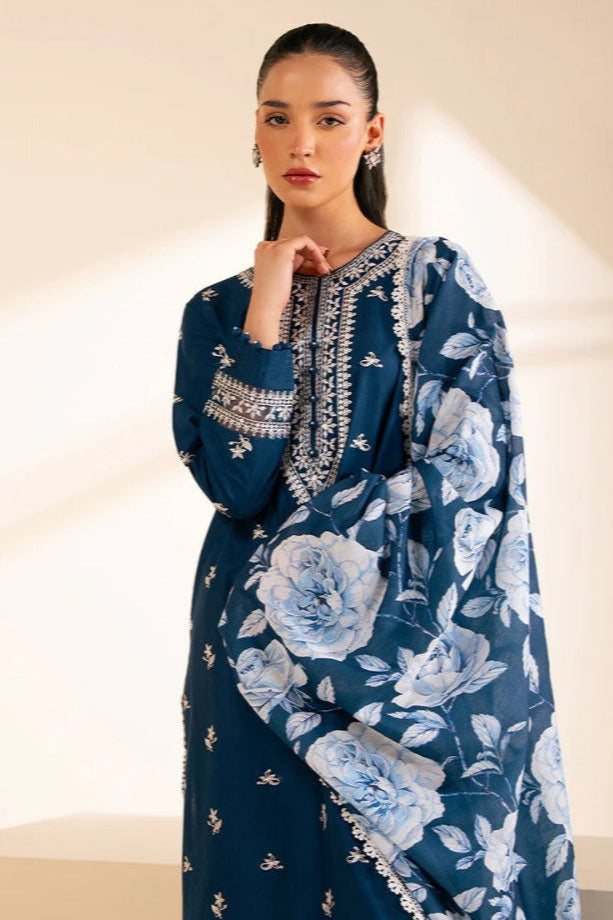 DFW-1048 Cross Stich Embroidery 3PC Dhanak Suit
