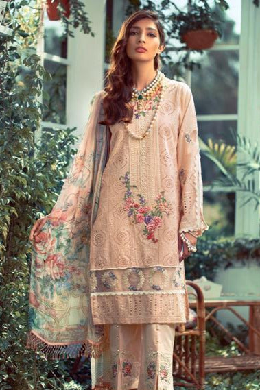 DFW-439 Maria B Heavy Embroidery 3Pc Lawn Suit