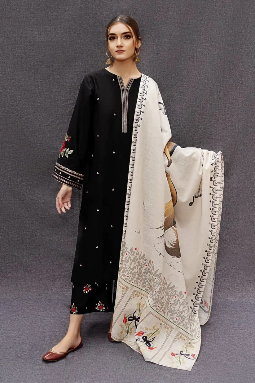 DFW-48 URGH Unstitched  Embroided Lawn Dress (Eid Collection)