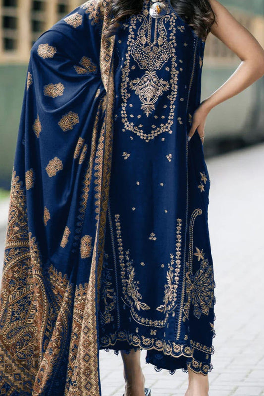 DFW-969 Bareeze Heavy Embroidery 3PC Linen Suit