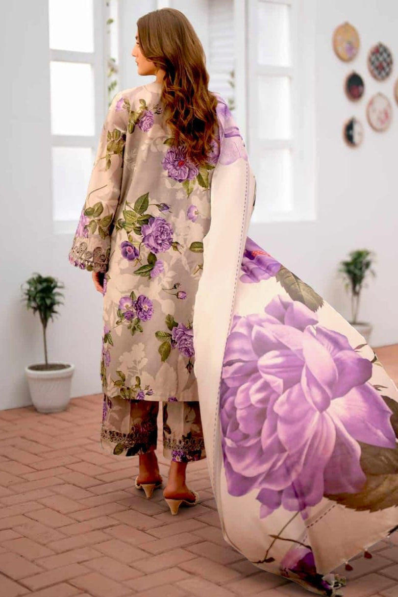 DFW-330 Baroque Embroidery 3Pc Lawn Suit