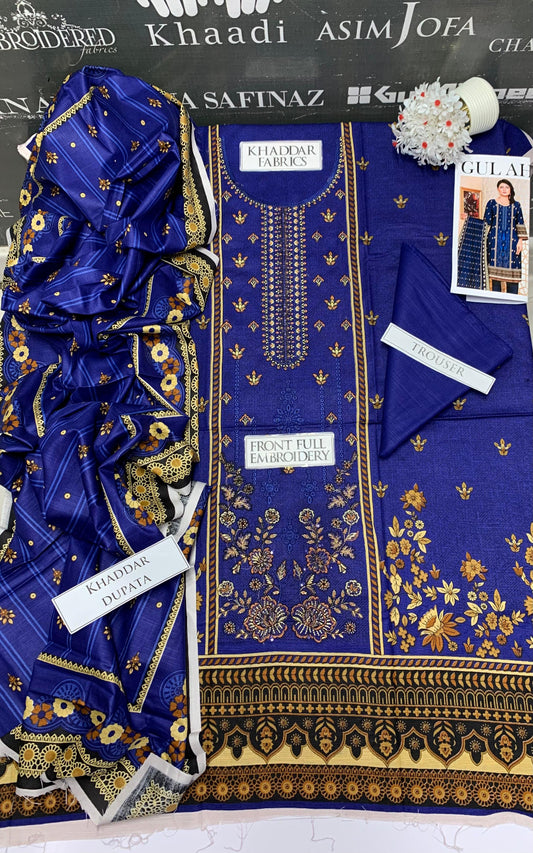 DFW-940 Bareeze Heavy Embroidery 3PC Khaddar Suit