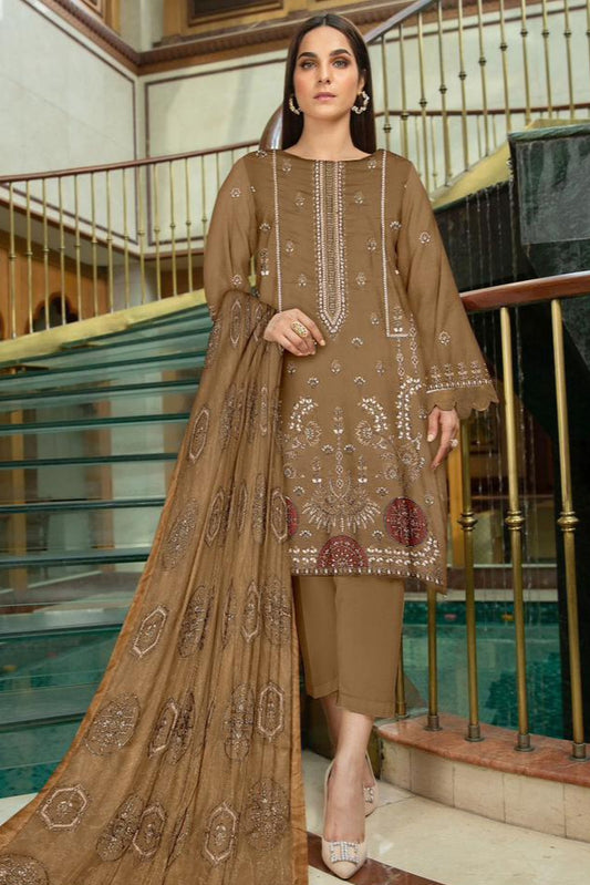 DFW-493A Tawakal Heavy Embroidery 3Pc Lawn Suit