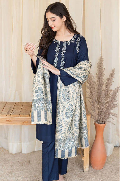 DFW-39 A Sling Unstitched Embroidrd Dhanak Dress