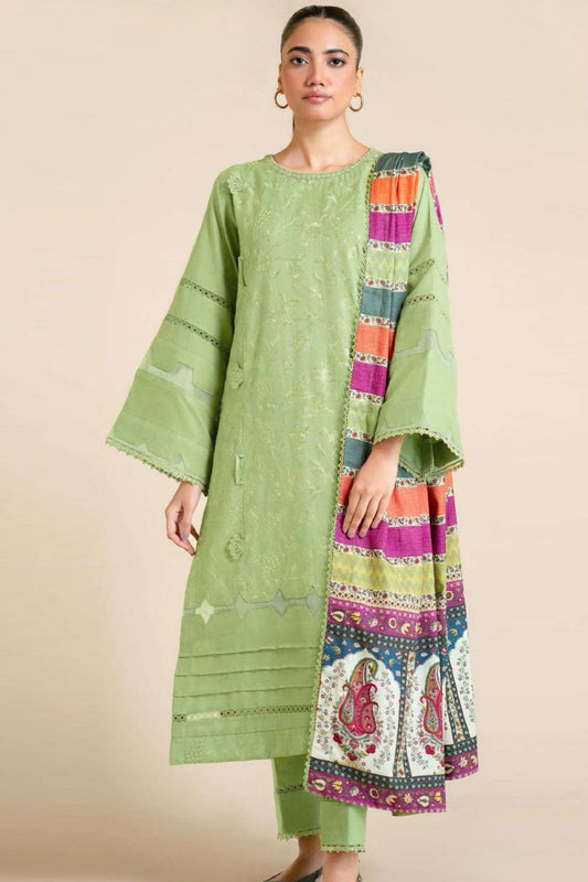 DFW-34 Zara Shah Jahan Unstitched Embroided Dhanak Dress