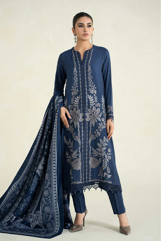 DFW-993 Maria B Heavy Embroidery 3PC Linen Suit