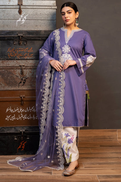 DFW-630 Kokum Heavy Embroidery 3Pc Lawn Suit