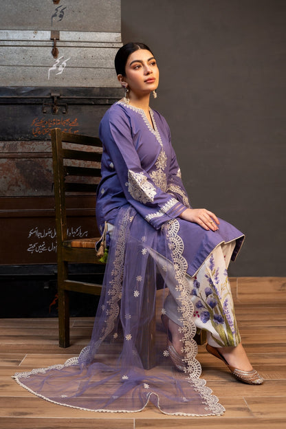 DFW-630 Kokum Heavy Embroidery 3Pc Lawn Suit