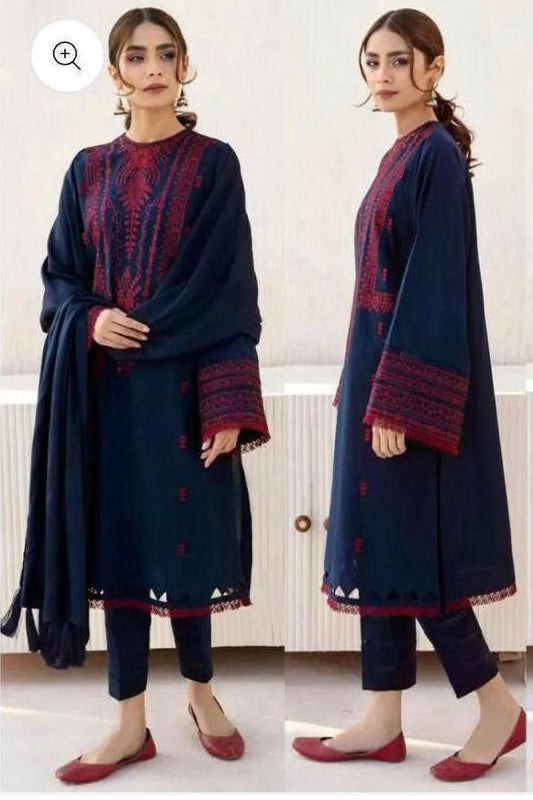 DFW-45 Urge Unstitched Embroided Dhanak Dress