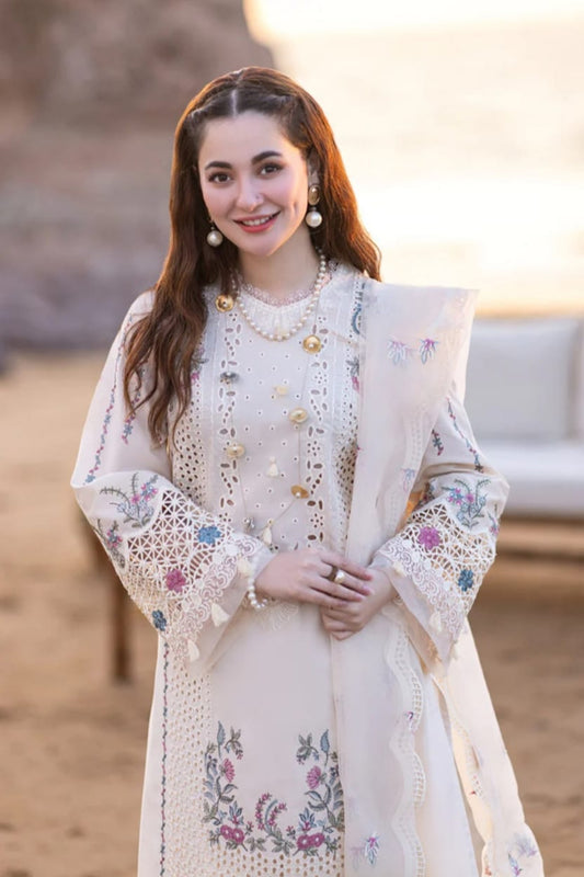 DFW-121 Qalamkar Luxury Unstitched Embroided Lawn Dress