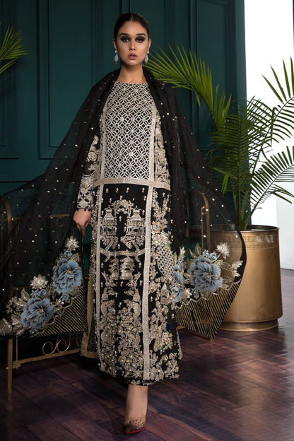 DFW-120 Saira Shakira Unstitched Embroided Lawn Dress