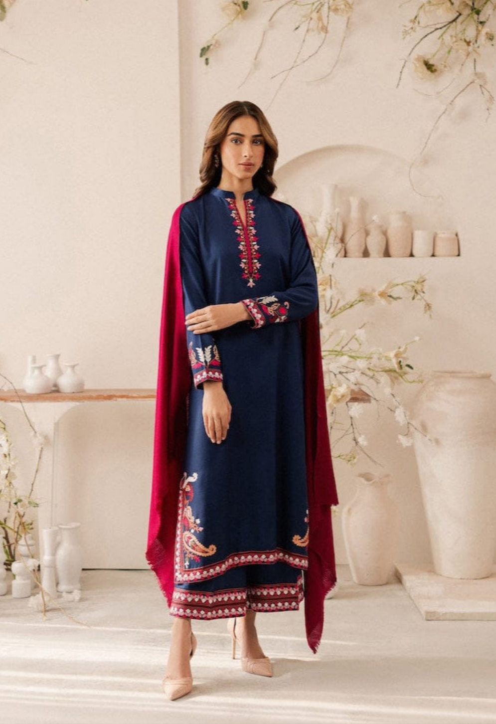 DFW-989 Jazmin Heavy Embroidery 3PC Dhanak Suit