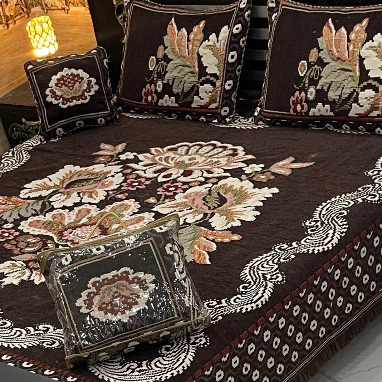 DFB-32J10 4PC Velvet Jacquard Bedsheet