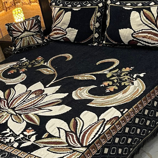 DFB-32H 4PC Velvet Jacquard Bedsheet