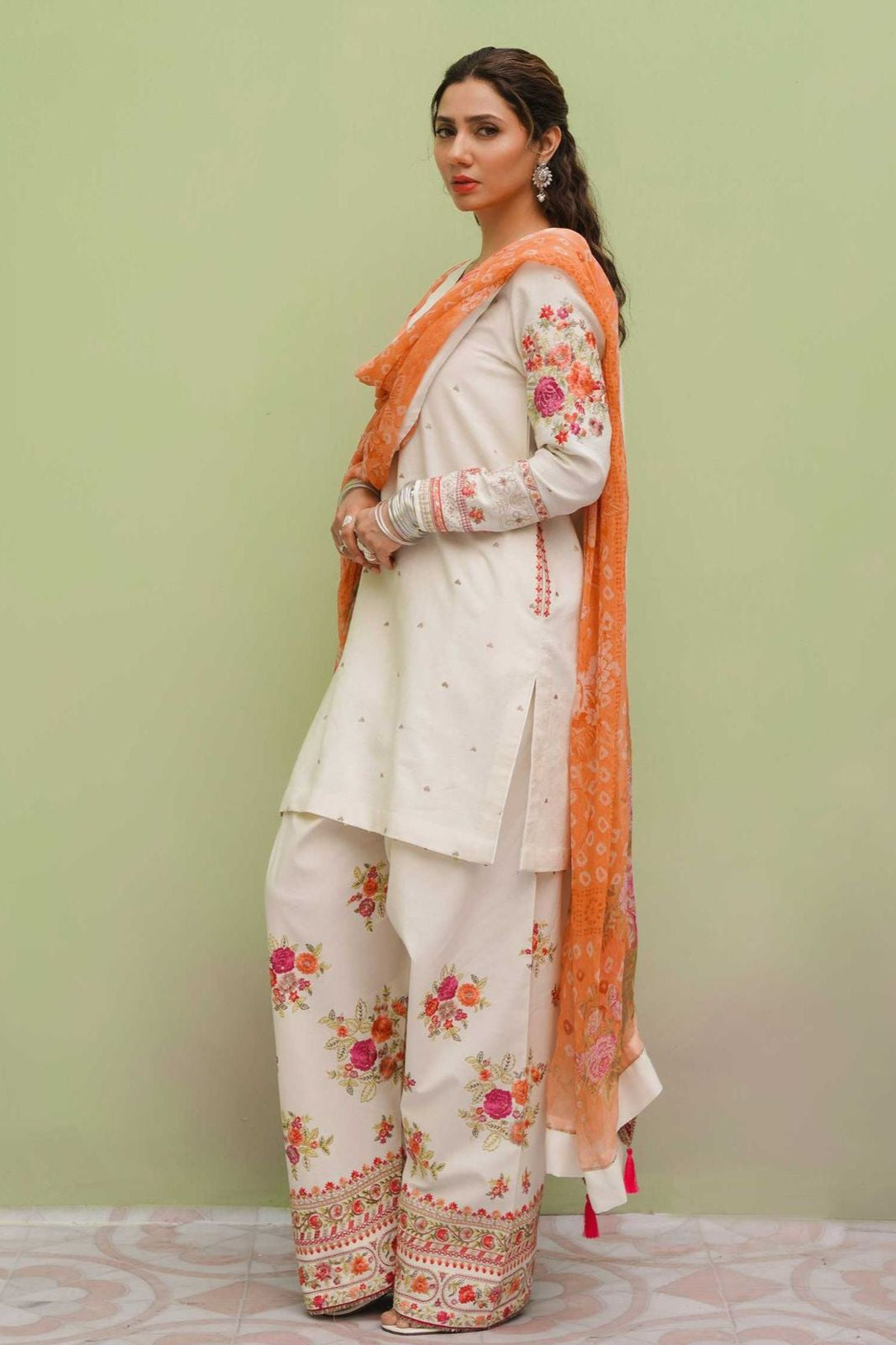 DFW-30 Zara Shahjahan Unstitched Embroiderd Dhanak Dress