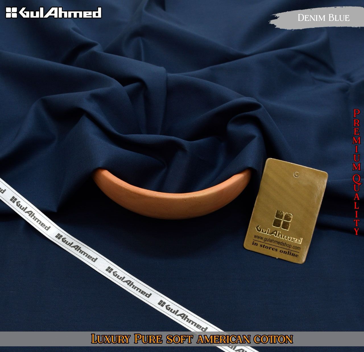 DFM-19 Gul Ahmed Premium American Pure Soft Cotton (Un-stitched Suit)