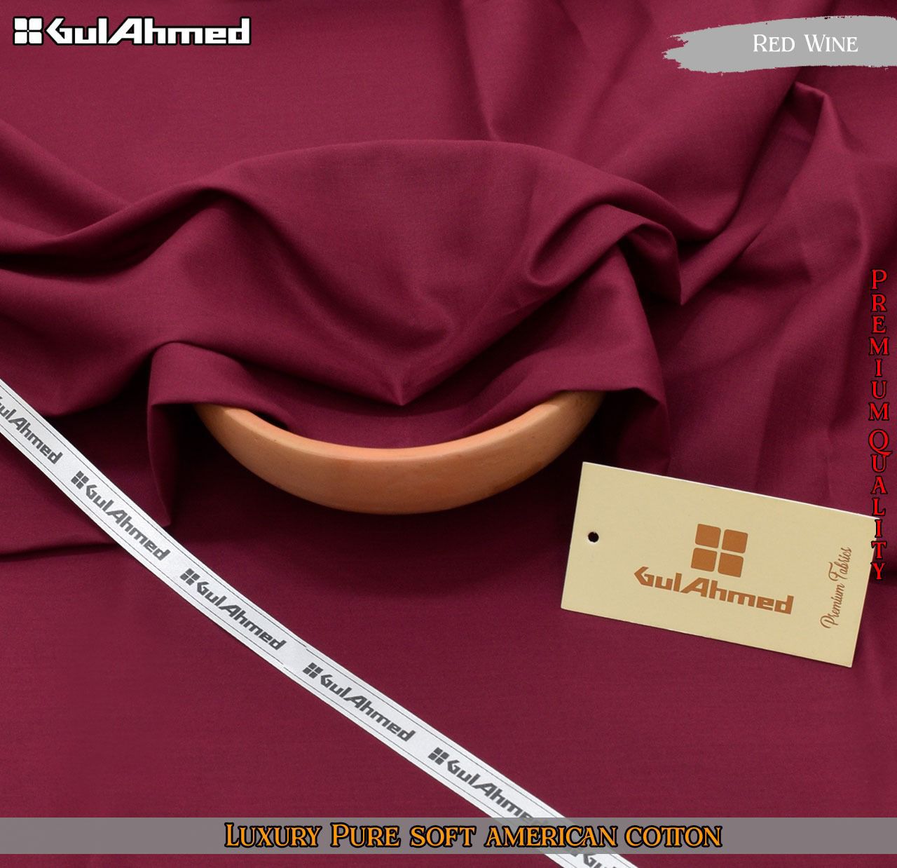 DFM-19 Gul Ahmed Premium American Pure Soft Cotton (Un-stitched Suit)