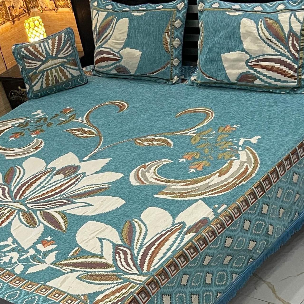 DFB-32K 4PC Velvet Jacquard Bedsheet