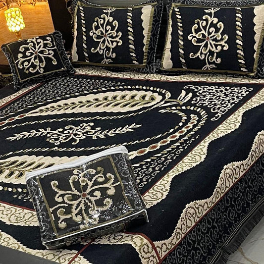 DFB-32U 4PC Velvet Jacquard Bedsheet