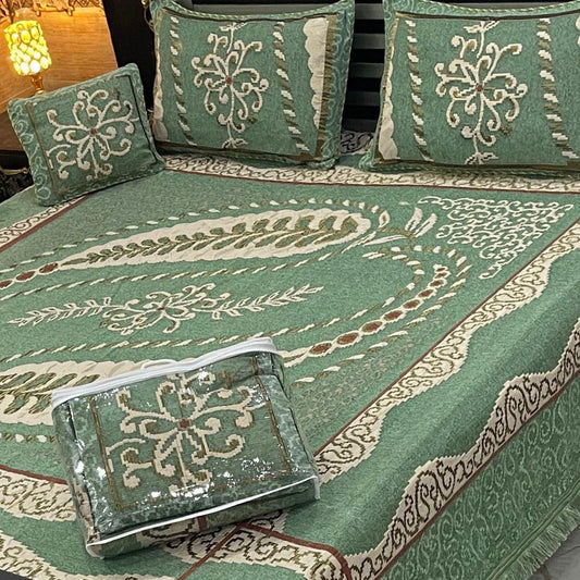 DFB-32V 4PC Velvet Jacquard Bedsheet