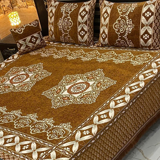 DFB-32I9 4PC Velvet Jacquard Bedsheet