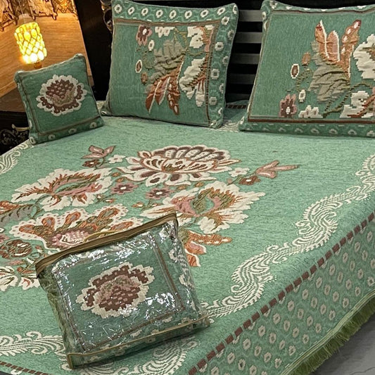 DFB-32L12 4PC Velvet Jacquard Bedsheet