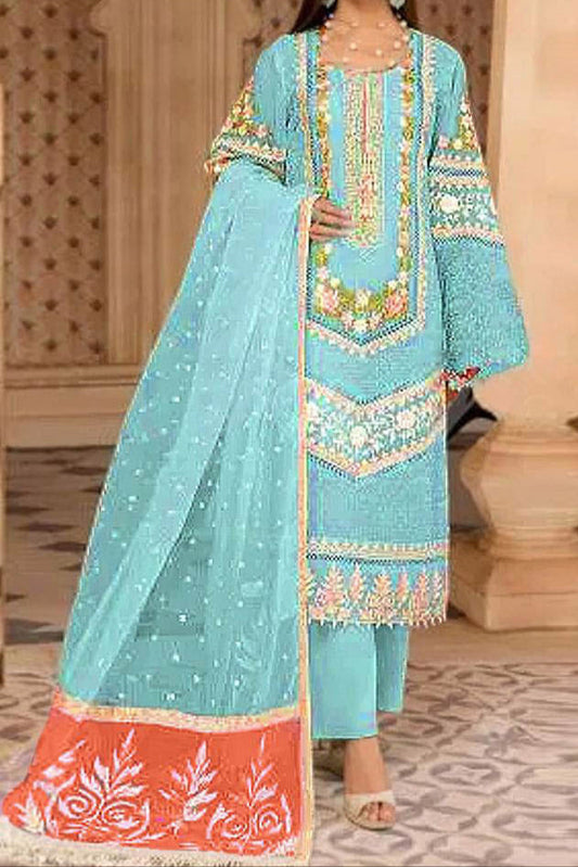 DFW-52 Rang Rasiya Unstitched Embroided Lawn Dress