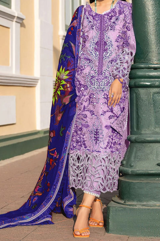 DFW-77 Musqh Unstitched Embroided Lawn Dress