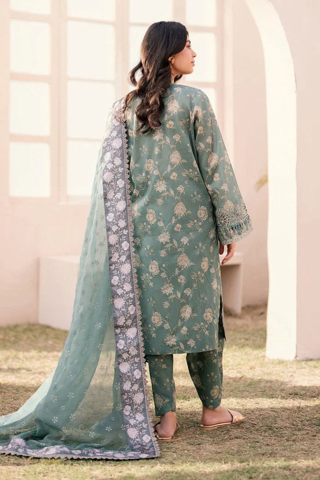 DFW-89 Baroque Unstitched Embroided Lawn Dress