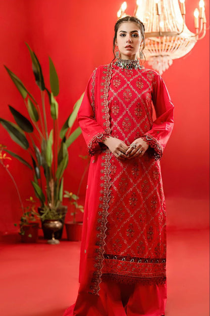 DFW-373 Bareeze Heavy Embroidery 3Pc Lawn Suit