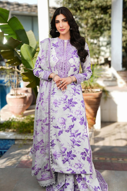 DFW - 864 Aneelas Embroidery 3Pc Lawn Suit