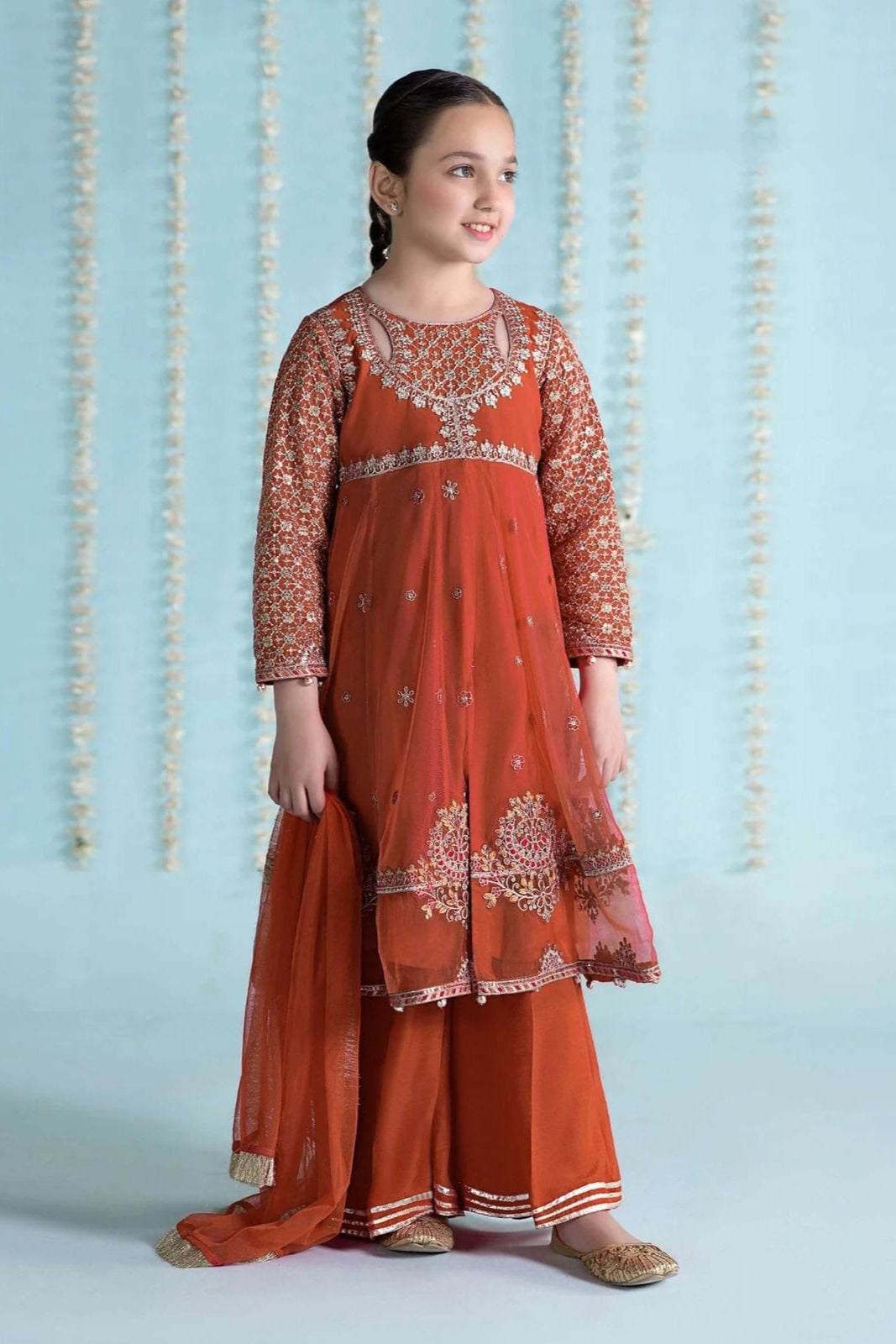 DFW-33C Maria B Unstitched Embroided Lawn Dress