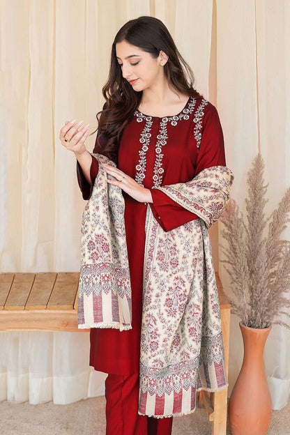 DFW-1085 A Sling Embroidery 3PC Dhanak Suit