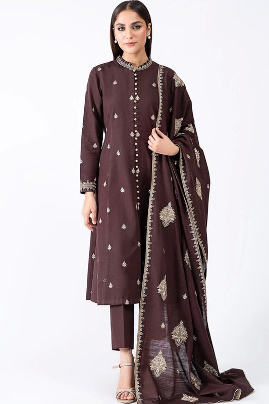 DFW-124 Kayseria Unstitched Embroided Lawn Dress