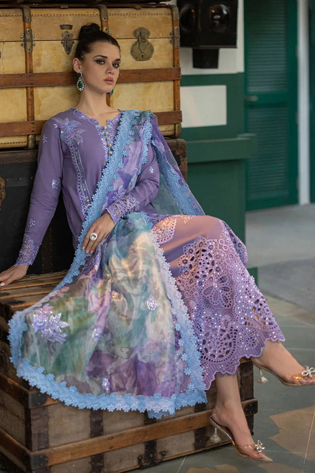 DFW-1021 Mushq Heavy Embroidery 3PC Dhanak Suit