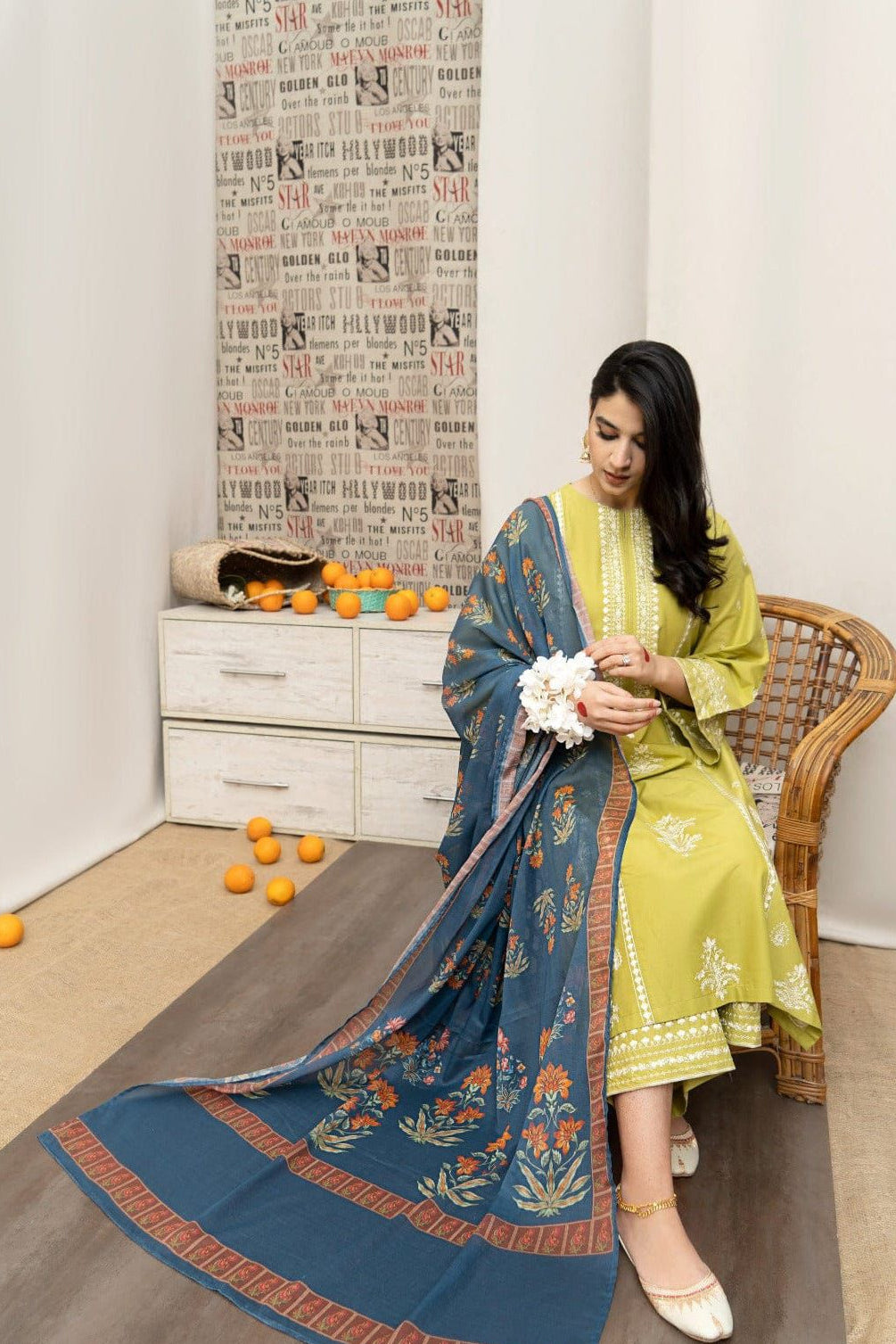 DFW-1088 Urge Heavy Embroidery 3PC Dhanak Suit