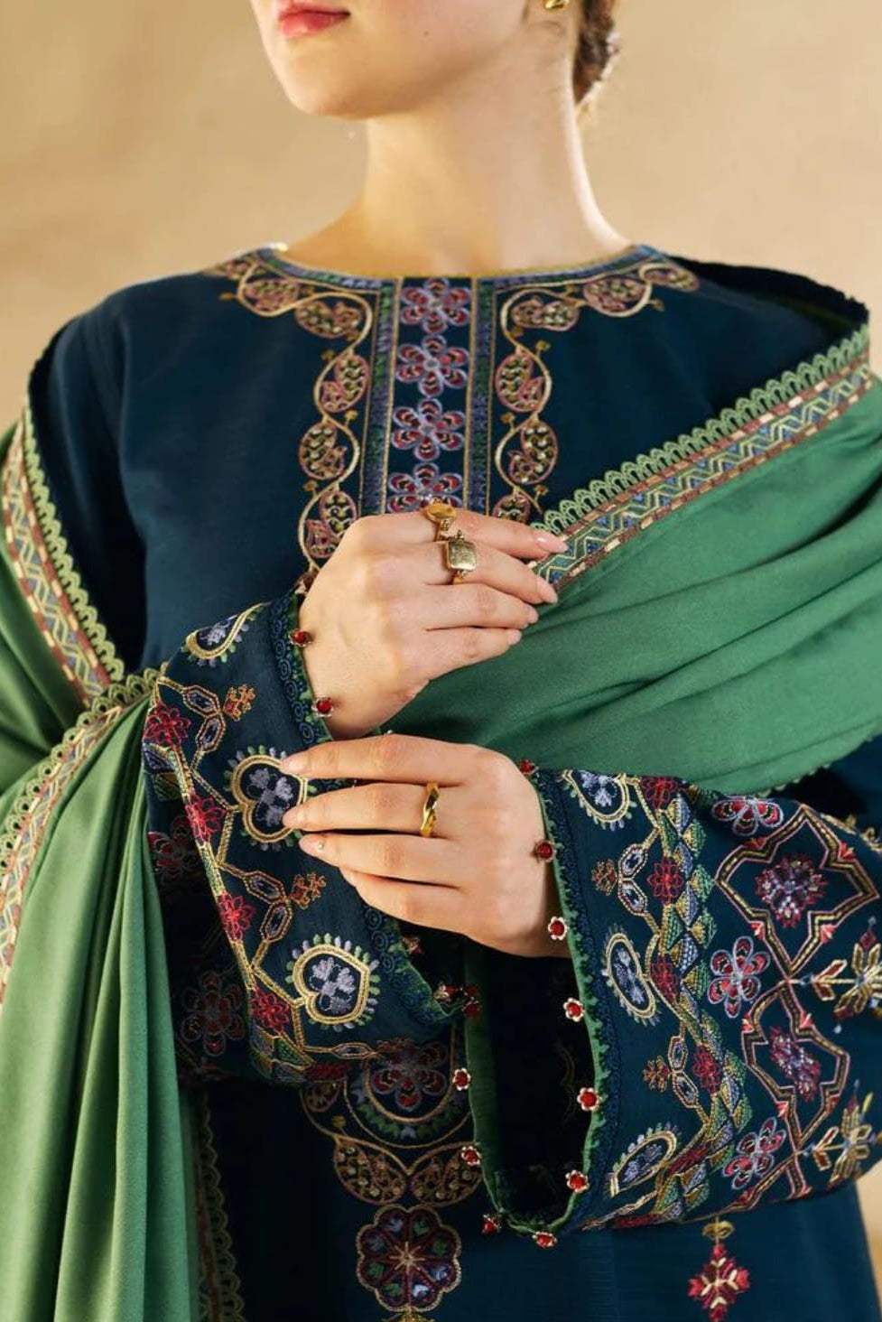 DFW-867 COCO Heavy Embroidery 3PC Dhanak Suit