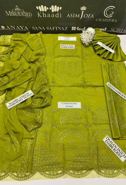 DFW-691 Maria B Heavy Embroidery 3Pc Lawn Suit