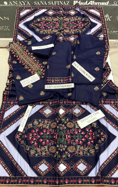 DFW-901 Noor Eman Heavy Embroidery 3PC Dhanak Suit