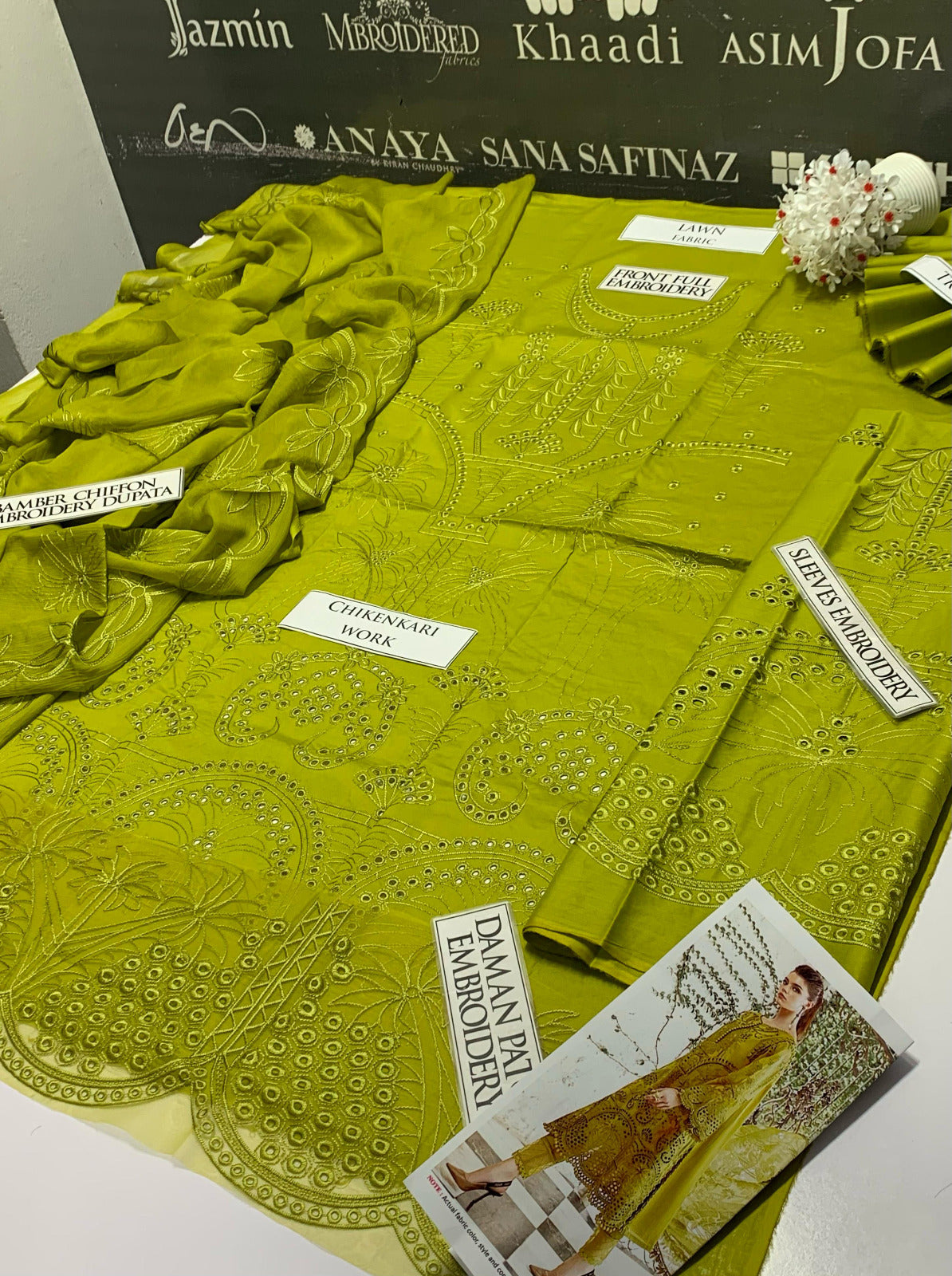 DFW-691 Maria B Heavy Embroidery 3Pc Lawn Suit