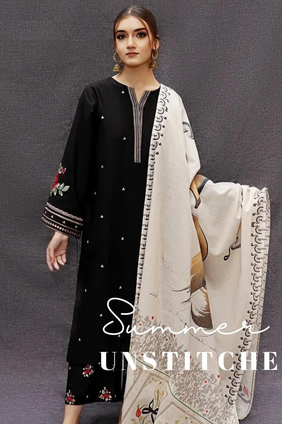 DFW-636 Beechtree Heavy Embroidery 3Pc Lawn Suit