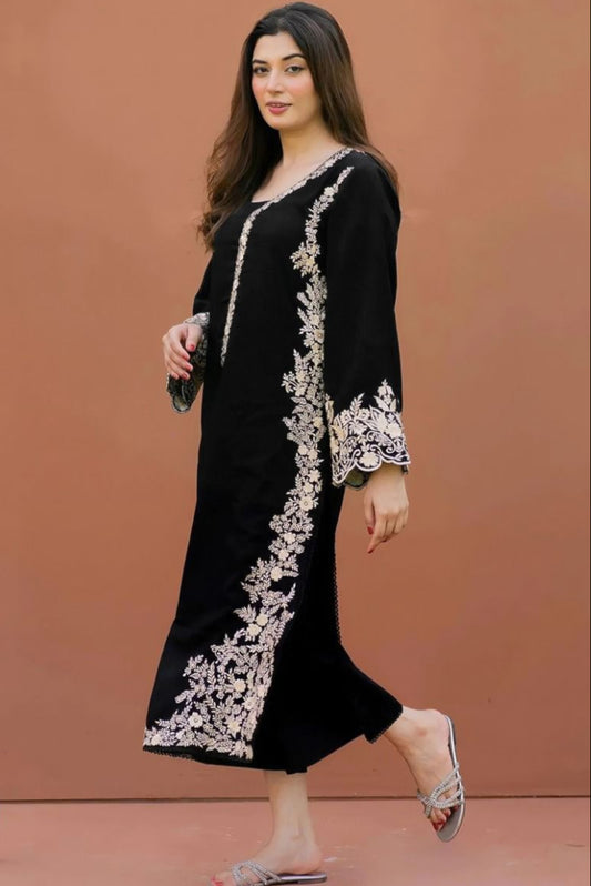 DFW-101 Nakoosh Unstitched Embroided Lawn Dress