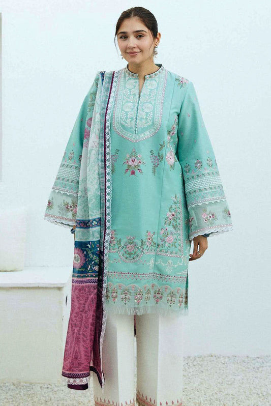 DFW-594 Zara Shah Jahan Heavy Embroidery 3Pc Lawn Suit