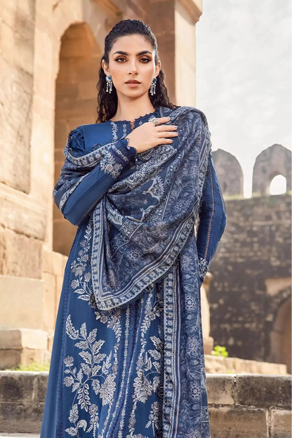 DFW-993 Maria B Heavy Embroidery 3PC Linen Suit