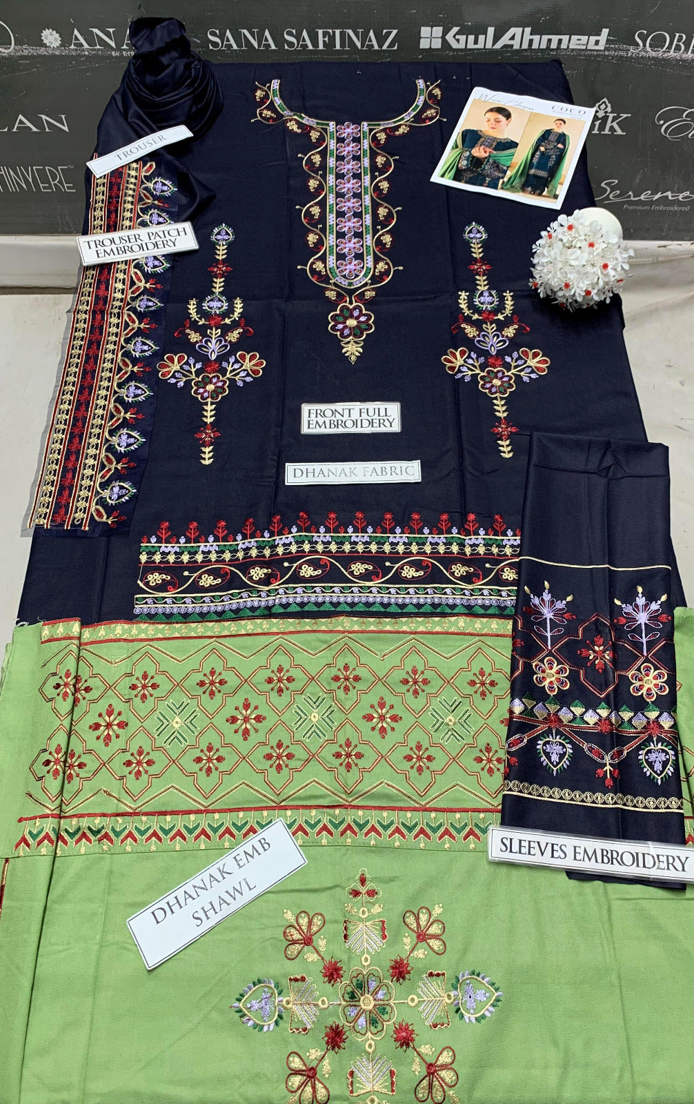 DFW-867 COCO Heavy Embroidery 3PC Dhanak Suit