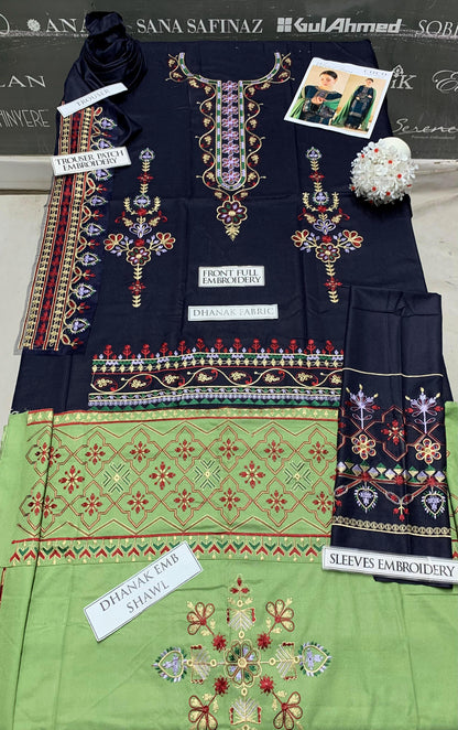DFW-867 COCO Heavy Embroidery 3PC Dhanak Suit