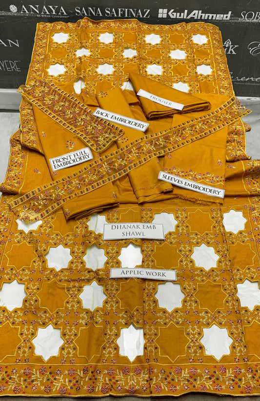 DFW-902 Noor Eman Heavy Embroidery 3PC Dhanak Suit